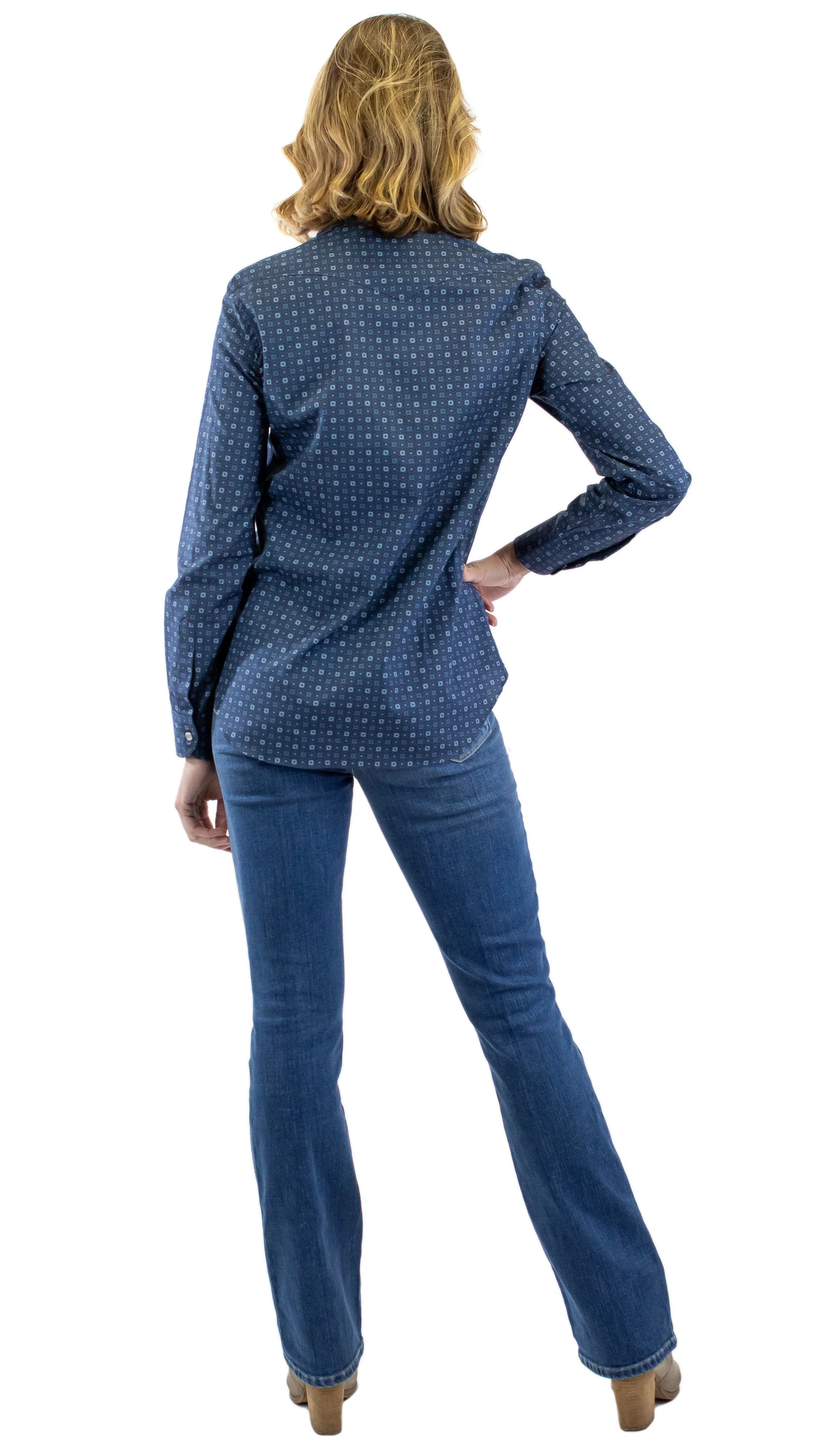 Western Donna - Print Shirt - Indigo