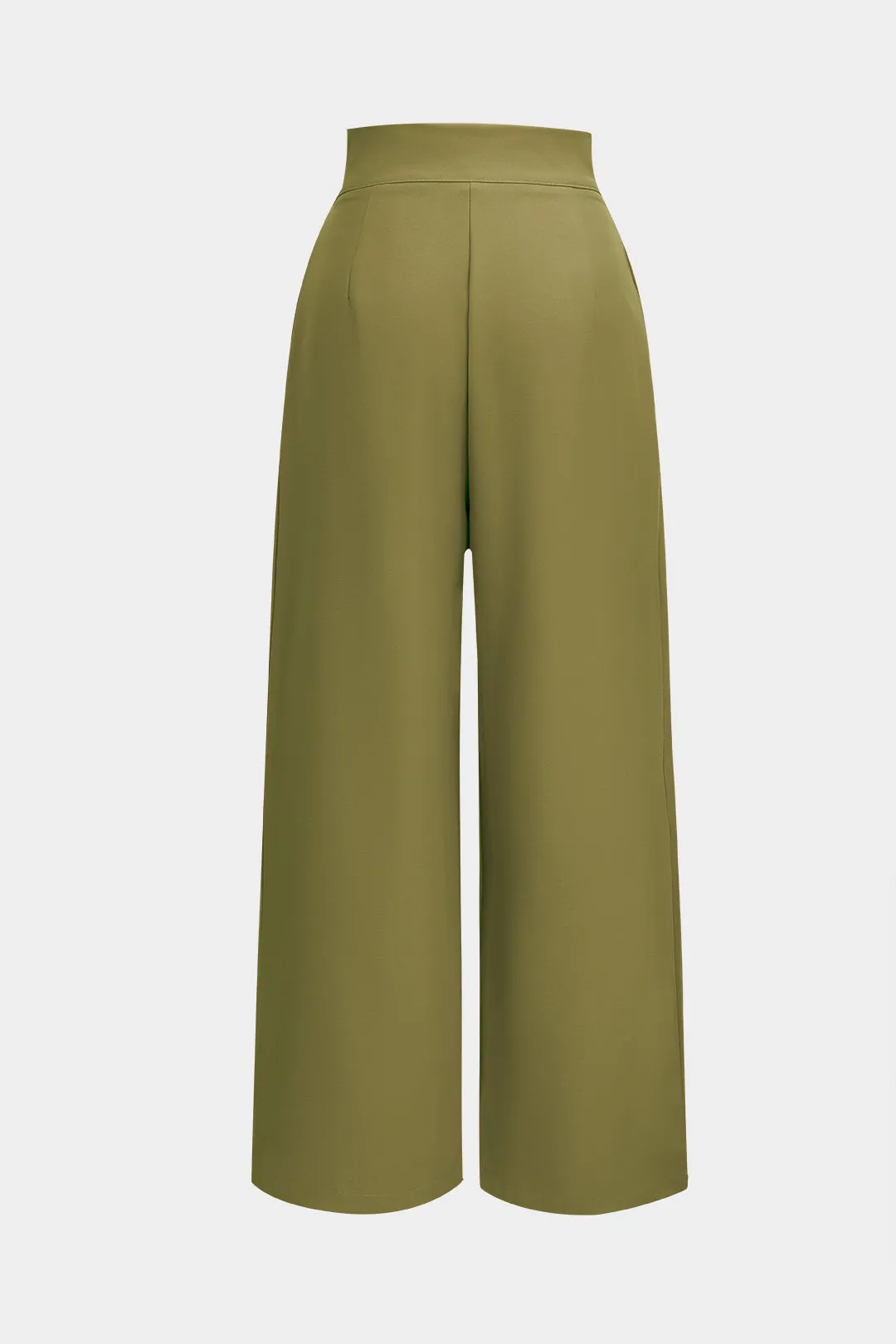 Wide Leg Pleated Trousers