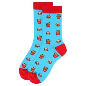 *Women's Hamburger & French Fries Novelty Socks