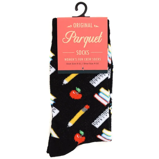 *Women's School Supplies Novelty Socks